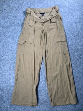 Women’s Forever21 Tan Wide-Leg Cargo Pants